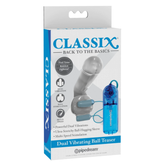 Classix Dual Vibrating Ball Teaser Blue Clear - Cake Sex Shop